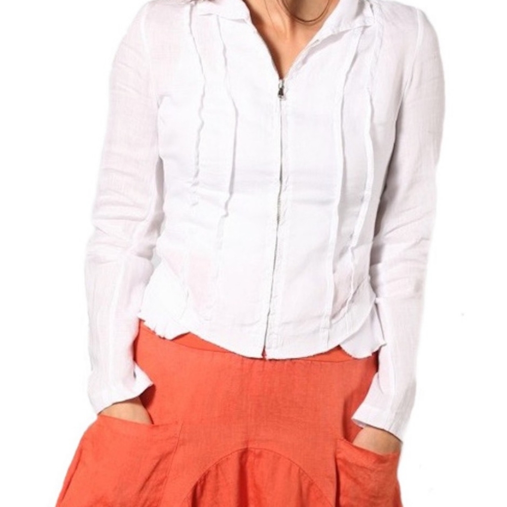 Inizio Italian Linen Zip Jacket